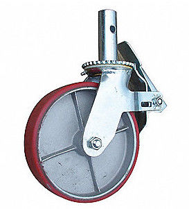 6 inci perancah kastor PU roda kastor besi roda perancah disesuaikan 250kgs