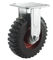 Red Rim Core Black Rubber Heavy Duty Caster Wheels 5 Inci